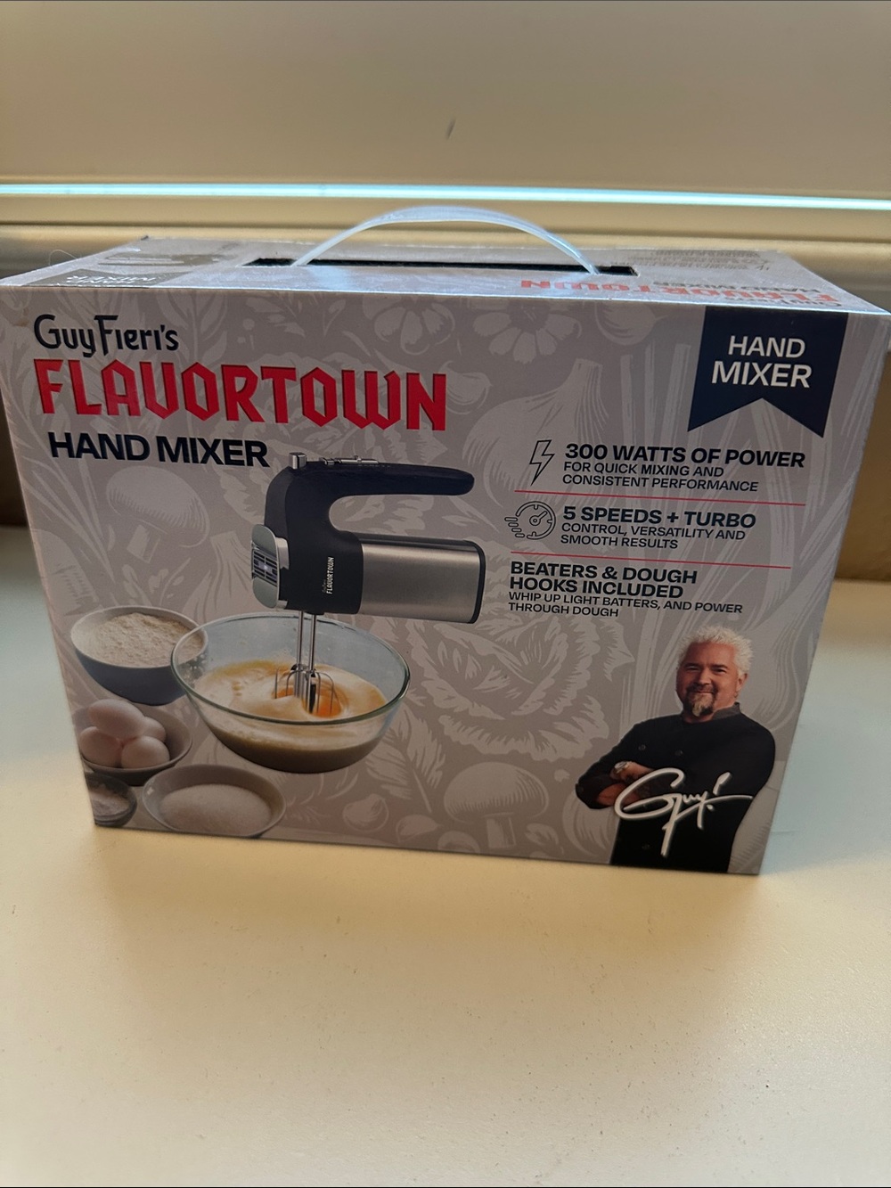 Guy Fieri Flavortown Hand Mixer - Black and Silver